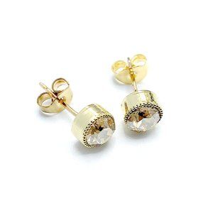 Pink Swarovski Crystals "Audrey" Studs